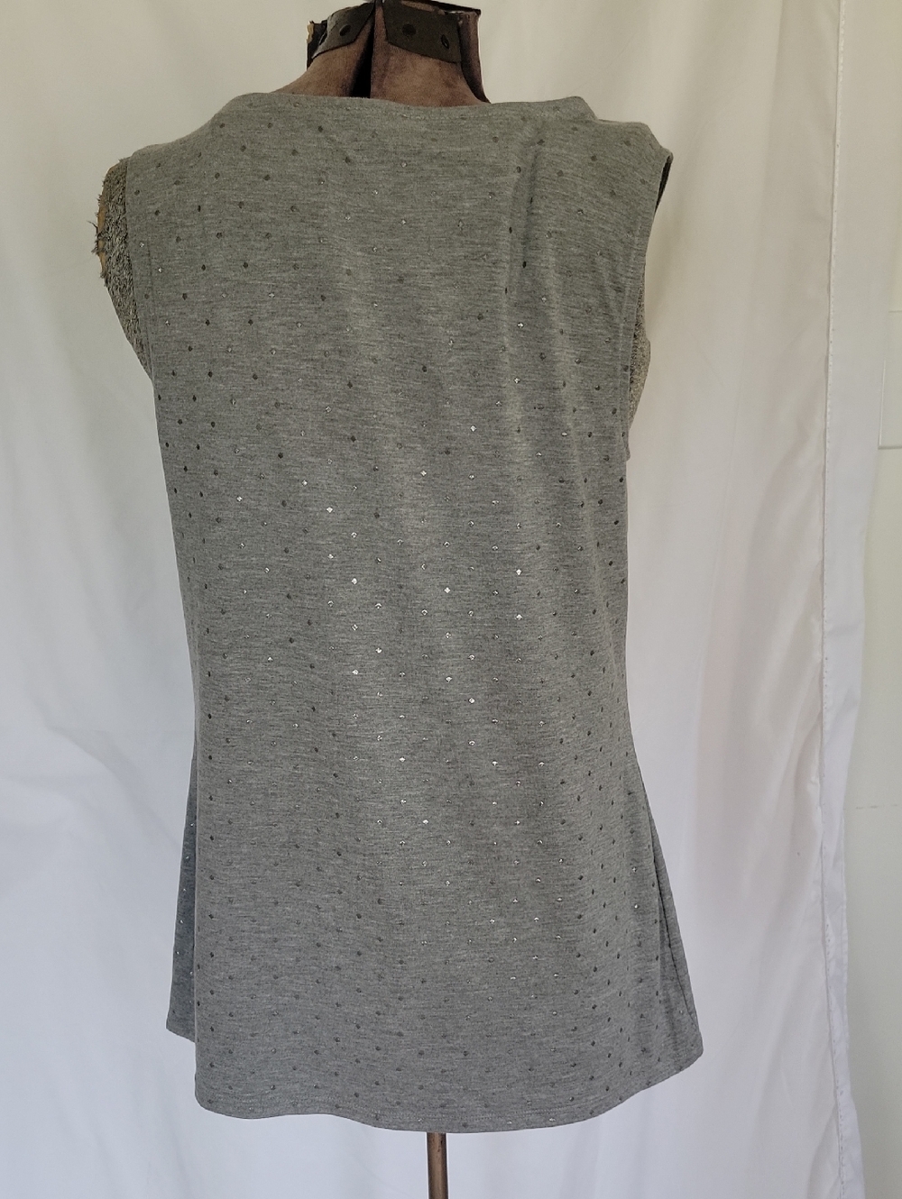 White House Black Market Top, Medium, Gray/Silver - Picture 5 of 10
